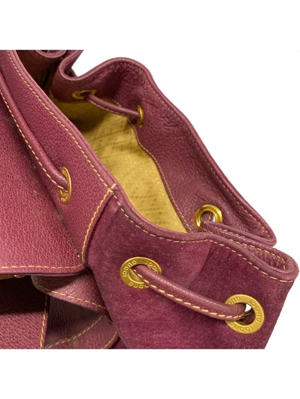 Gucci Backpack Bamboo Purple Leather - Picture 13 of 14